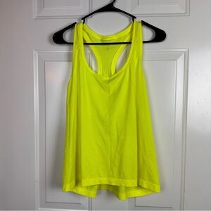 Lululemon Neon Yellow Swiftly Tank, Size 16